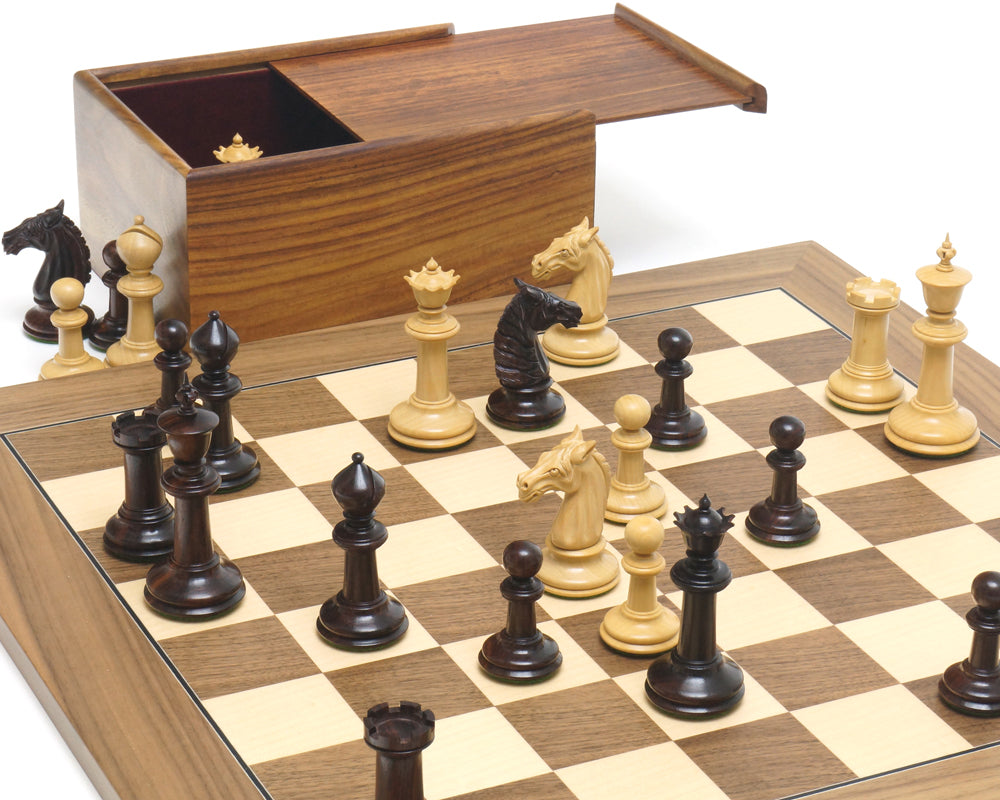 Juego de ajedrez de nogal y palisandro de Bath