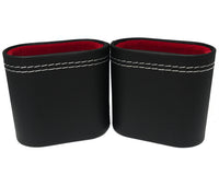 Juego de cubiletes de backgammon en cuero sintético