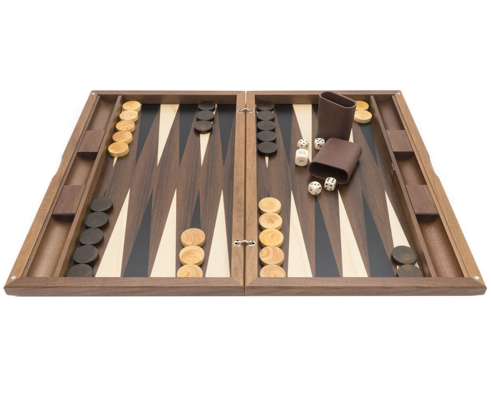 Backgammon Dal Negro en nogal de Londres y tulipwood