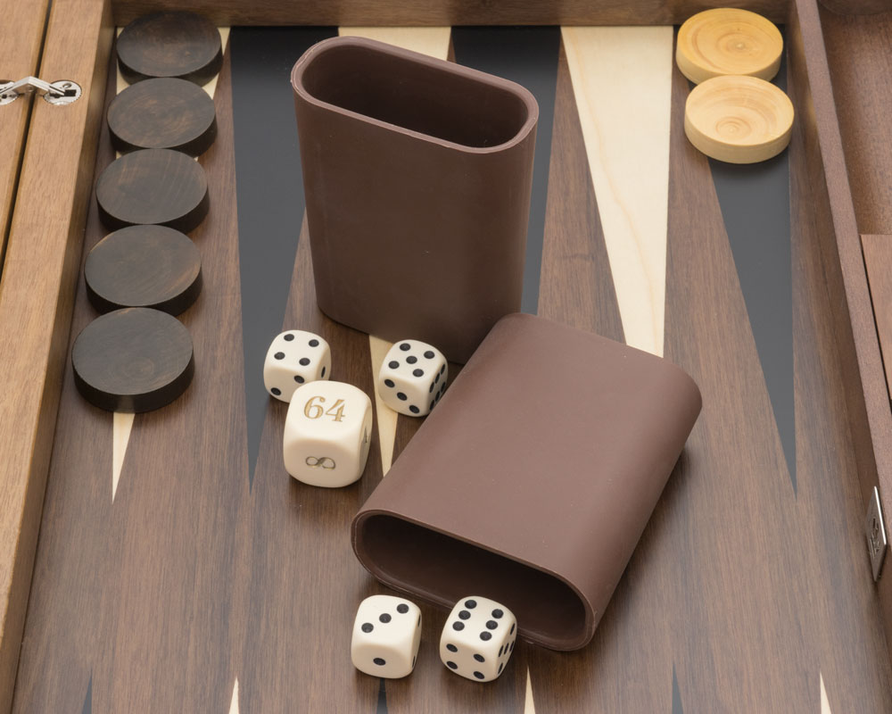 Backgammon Dal Negro en nogal de Londres y tulipwood