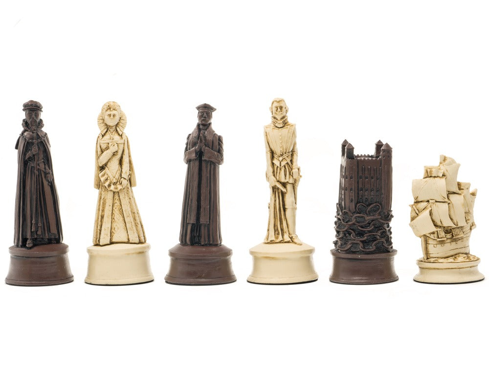 Piezas de ajedrez Berkeley Chess Elizabethan Russet