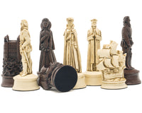Piezas de ajedrez Berkeley Chess Elizabethan Russet