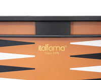 Juego de Backgammon Plegable de Polipiel Italfama en Negro y Beige