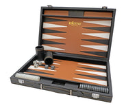 Juego de Backgammon Plegable de Polipiel Italfama en Negro y Beige