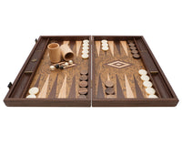 Juego de backgammon de lujo Manopoulos en nogal y wengué con copas de lujo