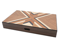 Italfama Juego de Backgammon plegable de madera con bolsa protectora