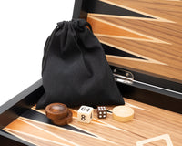 Italfama Juego de Backgammon plegable de madera con bolsa protectora