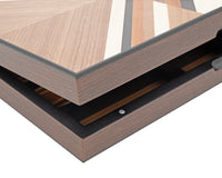 Italfama Juego de Backgammon plegable de madera con bolsa protectora