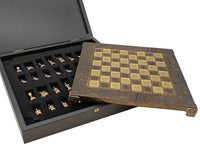 Manopoulos Juego de ajedrez Ejército Griego-Romano de metal con estuche de madera para piezas de ajedrez - Pequeño