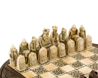 Isla de Lewis - Juego de ajedrez céltico compacto, 22,9 cm