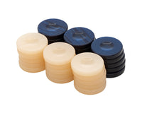 Piedras de backgammon Deluxe de color azul y marfil de 36 mm