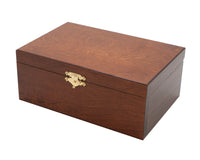 Estuche para piezas de ajedrez de madera de abedul número 5, color oscuro