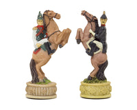 Piezas de ajedrez temáticas "Napoleón vs. rusos", pintadas a mano por Italfama