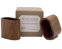 Cubiletes de madera maciza de lujo para backgammon