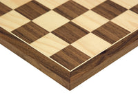 Tablero de ajedrez de nogal y arce de 45 cm