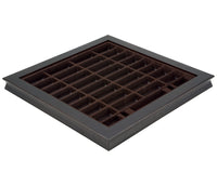Gabinete para tablero de ajedrez de nogal y arce de 43 cm con tapa extraíble