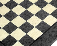Tablero de ajedrez de lujo de 43 cm en arce gris oscuro y olmo