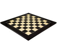 Tablero de ajedrez de lujo de 55 cm en anegre y arce negro lacado