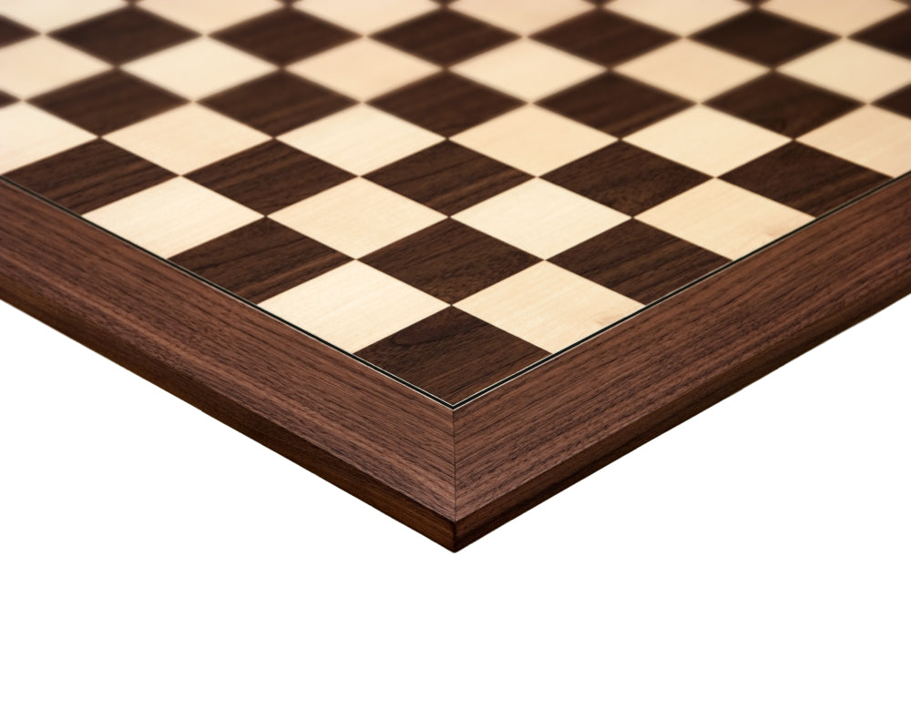 23.6 inch Montgoy palisander and maple deluxe chess board with 2.36 inch playing squares, luxury quality from Spain.