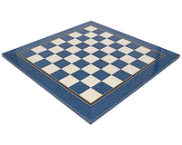Tablero de ajedrez Deluxe lacado en azul de 50 cm en arce