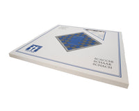 Tablero de ajedrez Deluxe lacado en azul de 50 cm en arce