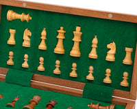 Juego de ajedrez magnético plegable de viaje de madera maciza de lujo, 30 cm