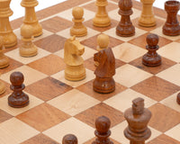 Juego de ajedrez magnético plegable de viaje de madera maciza de lujo, 30 cm