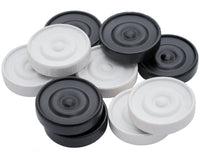 Fichas de damas italianas de madera lacada en negro y blanco