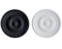 Fichas de damas italianas de madera lacada en negro y blanco
