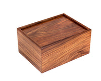 Estuche para piezas de ajedrez de madera con tapa deslizante - grande