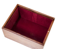 Estuche para piezas de ajedrez de madera con tapa deslizante - grande