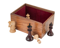 Estuche para piezas de ajedrez de madera con tapa deslizante - grande
