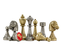 Finnesburg Series — Piezas de ajedrez de latón y níquel, 7,6 cm