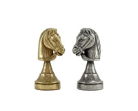 Finnesburg Series — Piezas de ajedrez de latón y níquel, 7,6 cm