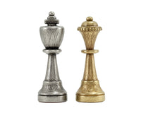 Finnesburg Series — Piezas de ajedrez de latón y níquel, 7,6 cm