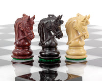 Corinthian Tres Corone — Piezas de ajedrez de lujo — 6,4 cm
