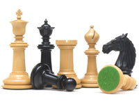 Piezas de ajedrez Staunton clásicas, serie Bath en ébano - 10,8 cm