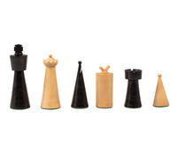 Piezas de ajedrez Art Déco de boj ebonizado - 8,9 cm