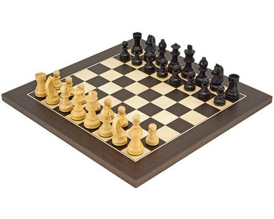 Juego de ajedrez clásico Down Head en wengué de lujo