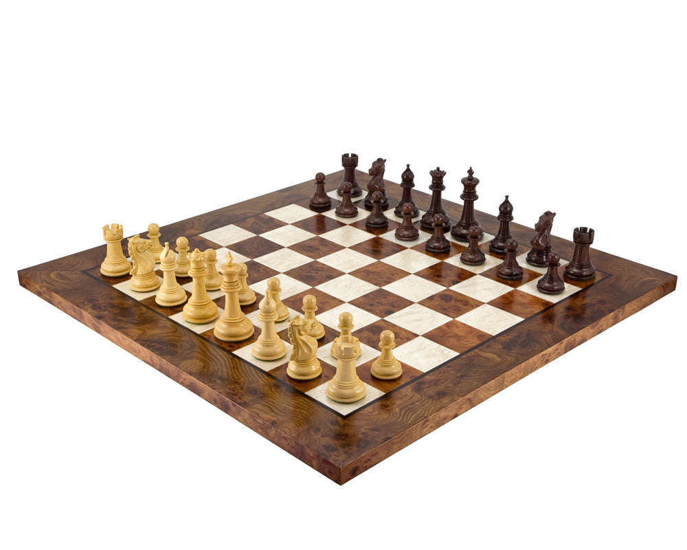 Juego de ajedrez de lujo "Madrid" en palisandro y brezo