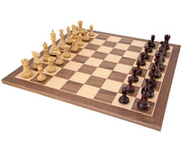 Juego de ajedrez en palisandro siciliano y nogal