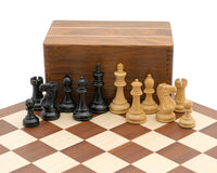 Juego de ajedrez Staunton Competition negro con estuche para piezas de ajedrez