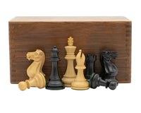 Juego de ajedrez Staunton Competition negro con estuche para piezas de ajedrez