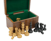 Juego de ajedrez Staunton Competition negro con estuche para piezas de ajedrez