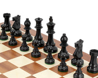 Conquest Series Juego de ajedrez negro y caoba