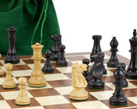 Conquest Series Juego de ajedrez negro y caoba