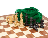 Conquest Series Juego de ajedrez negro y caoba