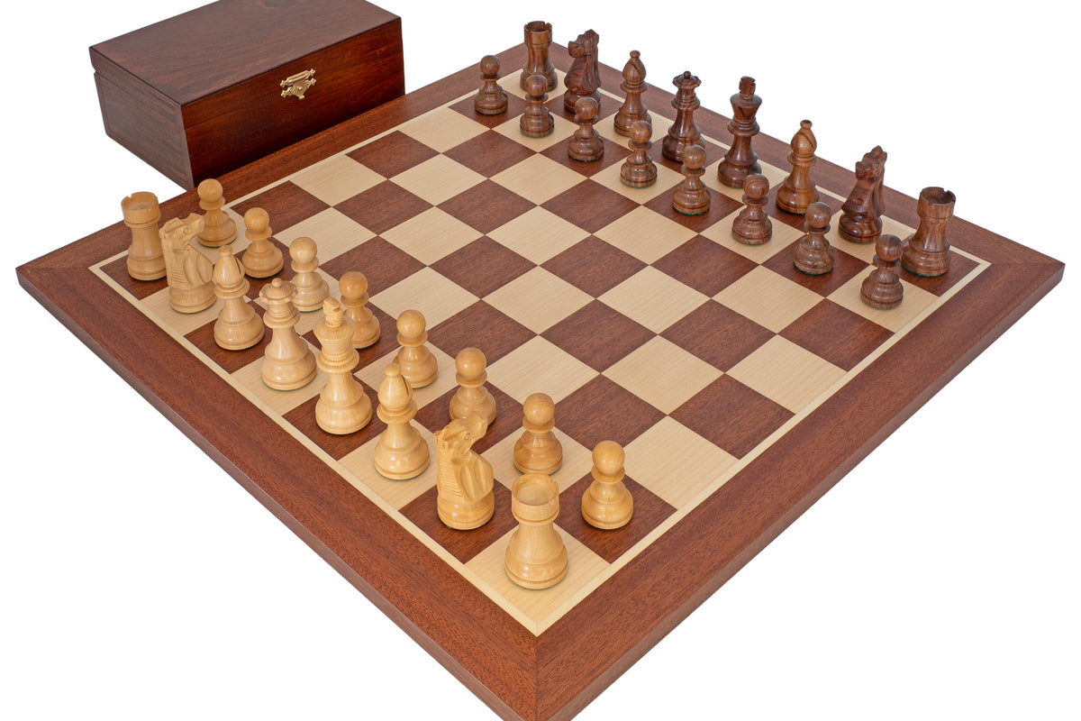 Juego de ajedrez Caballo francés Sheesham-Caoba