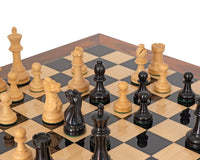 Juego de ajedrez Supreme de ébano con caja de madera de raíz