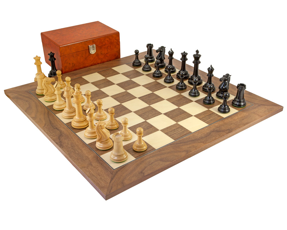 Juego de ajedrez Parthenon Grand en ébano y nogal